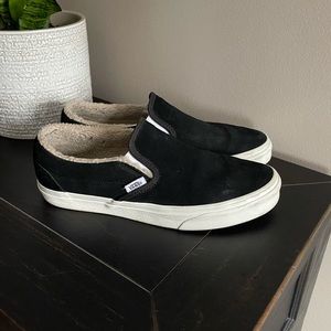 VANS Black Suede Slip-Ons